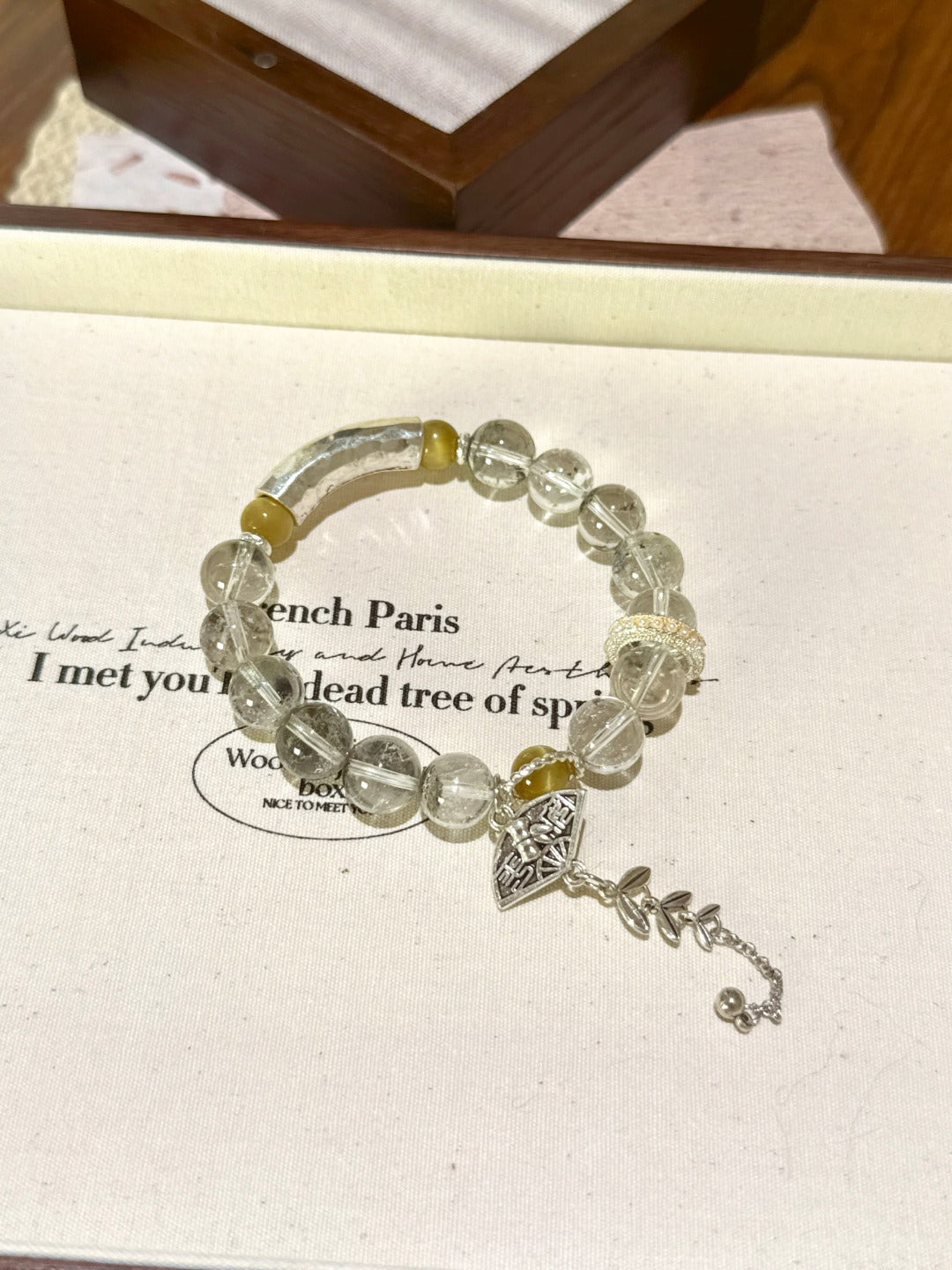 ▫️▪️ Green Ghost Golden Tiger's Eye Bracelet